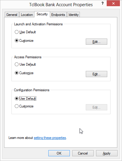 Configuring component permissions